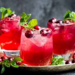 A deliciously refreshing cocktail featuring gin and cranberry juice!
