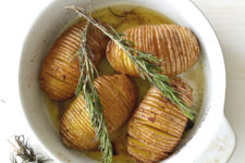 Garlic and Rosemary Hasselback Potatoes - Lauren Caris Cooks